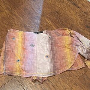 Zara Multicolor Wrap Mini Skirt